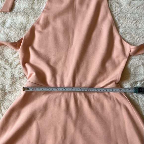 ✨SOLD✨ LPA •  Dress 261 - Halter Tie Back Skater Mini Dress in Blush - Picture 12 of 16
